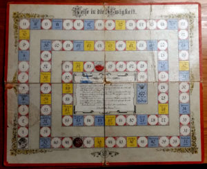 gefunden: Reise in die Ewigkeit, Brettspiel von ca. 1902