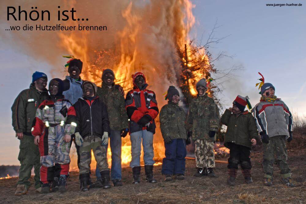 Hutzelfeuer in der Rhön