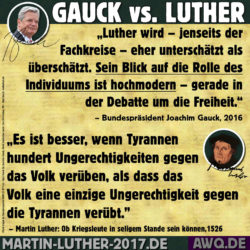 Gauck vs. Luther (2): hochmodernes Obrigkeitsdenken