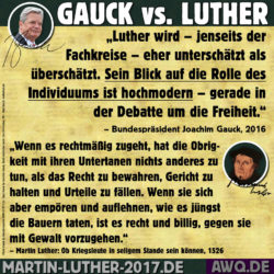 Gauck vs. Luther (3): hochmodernes Gerechtigkeitsverständnis