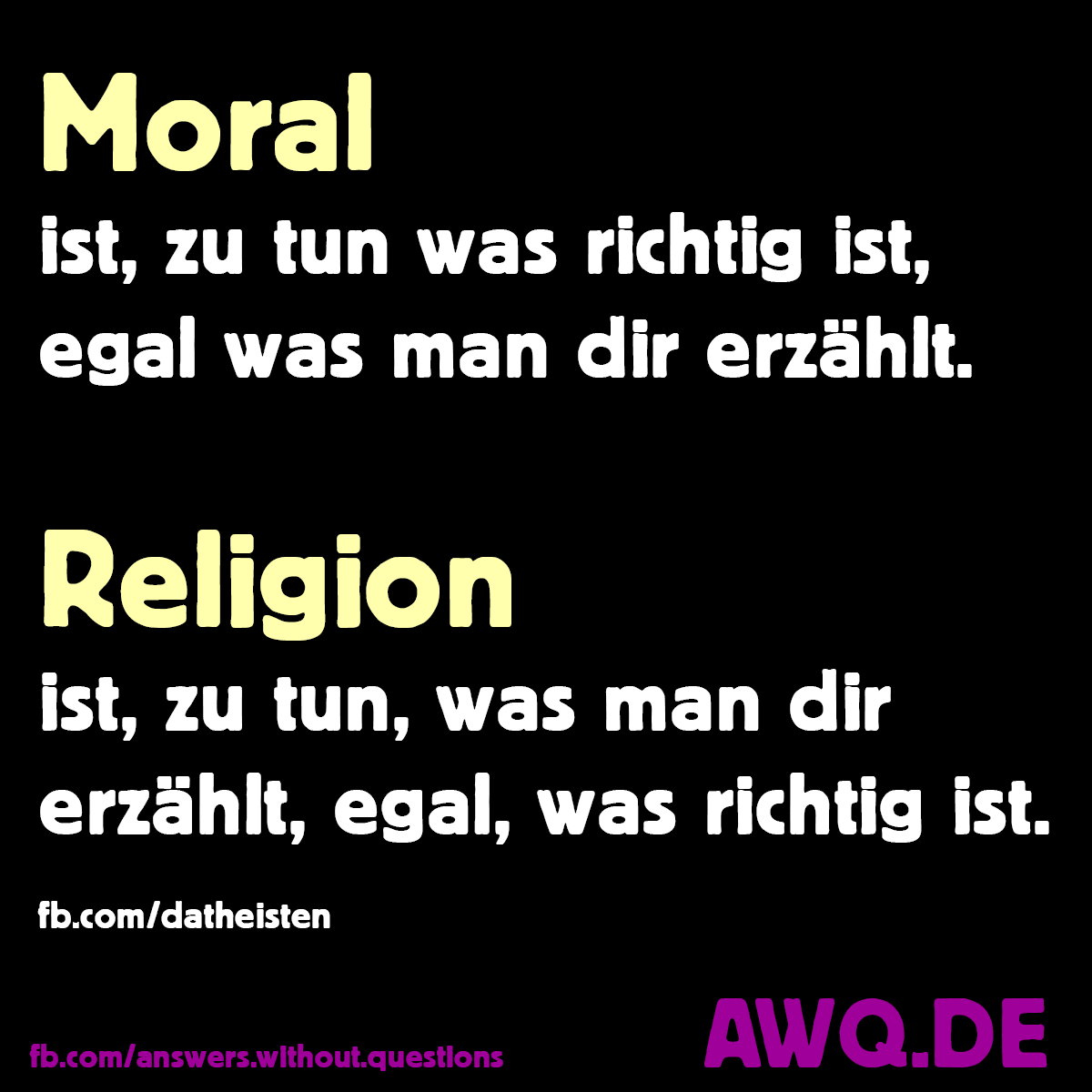 Moral vs. Religion