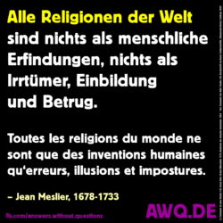 Mesliers Mémoire (4): Alle Religionen der Welt