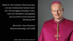 Bischof Dr. Franz Overbeck und seine unfreiwillige Selbstkritik
