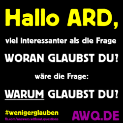 ARD-Themenwoche: Woran glaubst du?