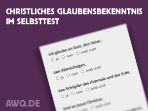 Glaubensbekenntnis-Selbsttest