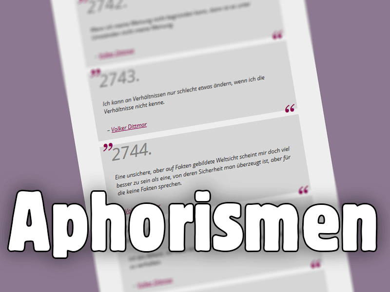 Aphorismen Answers Without Questions - 