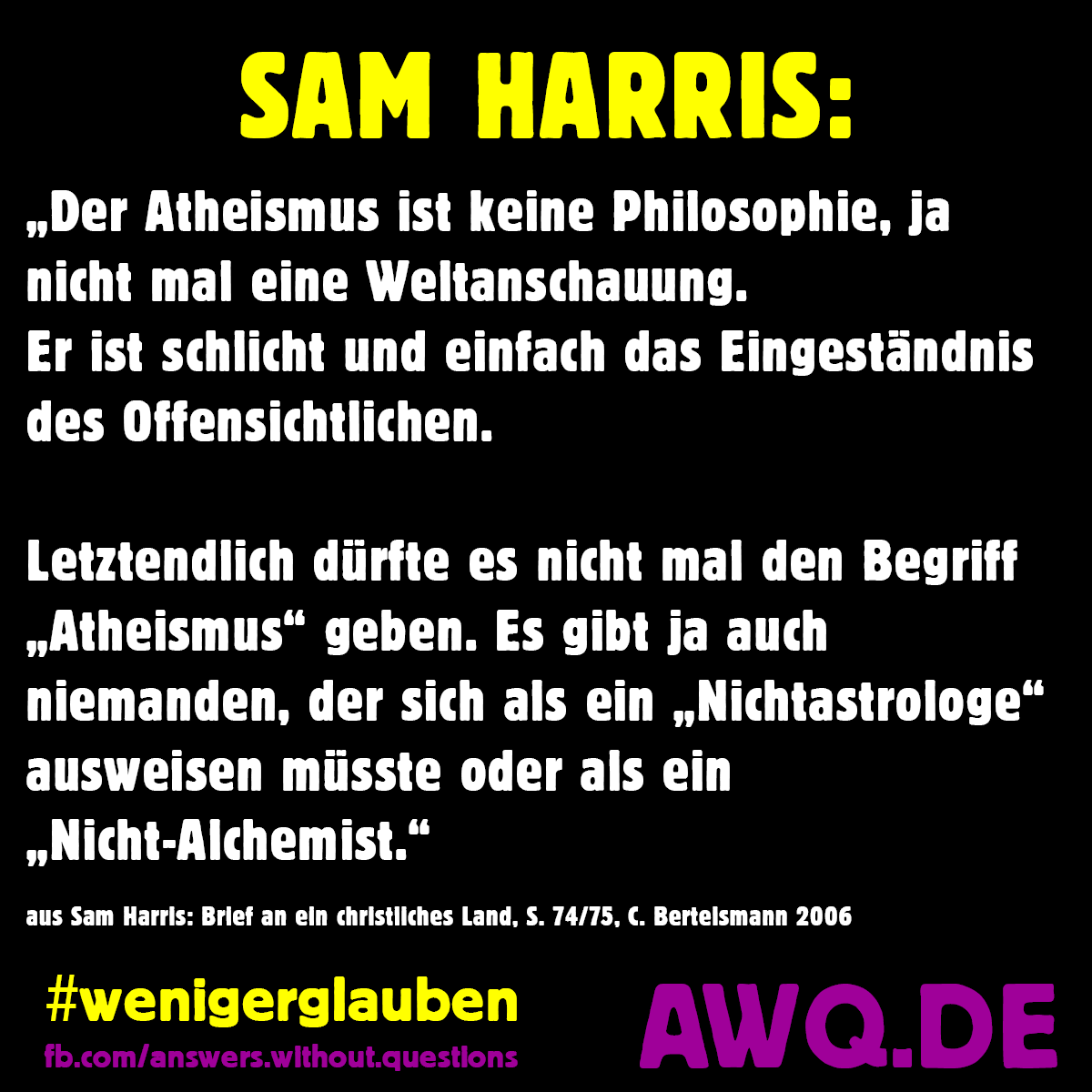 Sam Harris über Atheismus