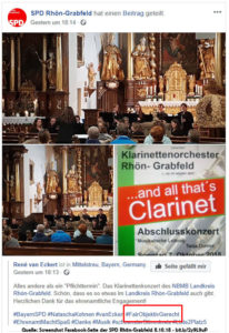 Quelle: Screenshot Facebook SPD Rhön-Grabfeld