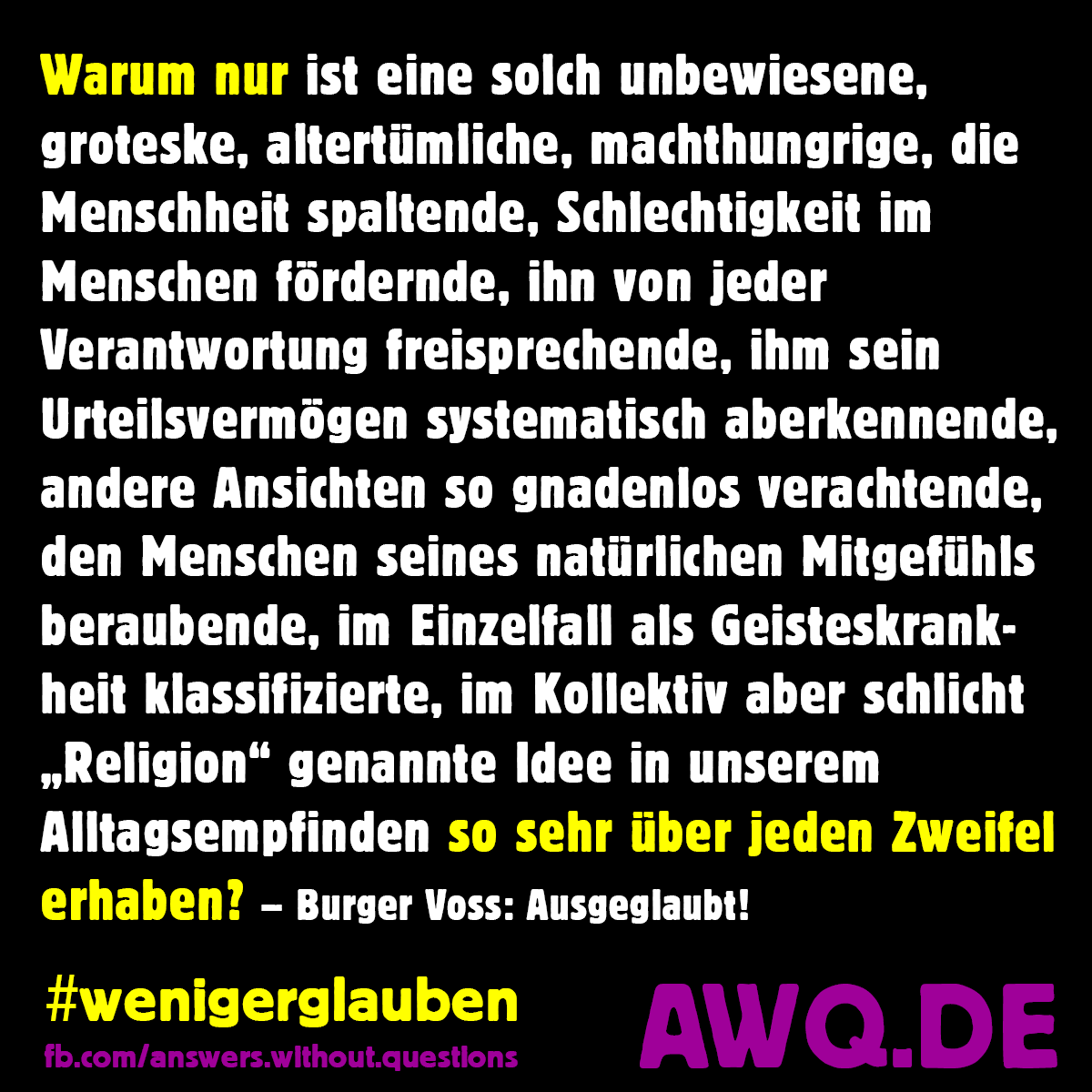 Ausgeglaubt!