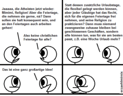 Fundstück der Woche: An christlichen Feiertagen sollen Atheisten arbeiten!