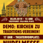 Kirche des Fliegenden Spaghettimonsters: Demo und Nudelmesse in Osnabrück
