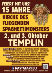 Einladung: 15 Jahre Kirche des Fliegenden Spaghettimonsters