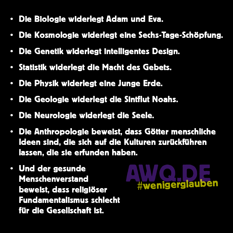 Wissenschaft widerlegt Religion