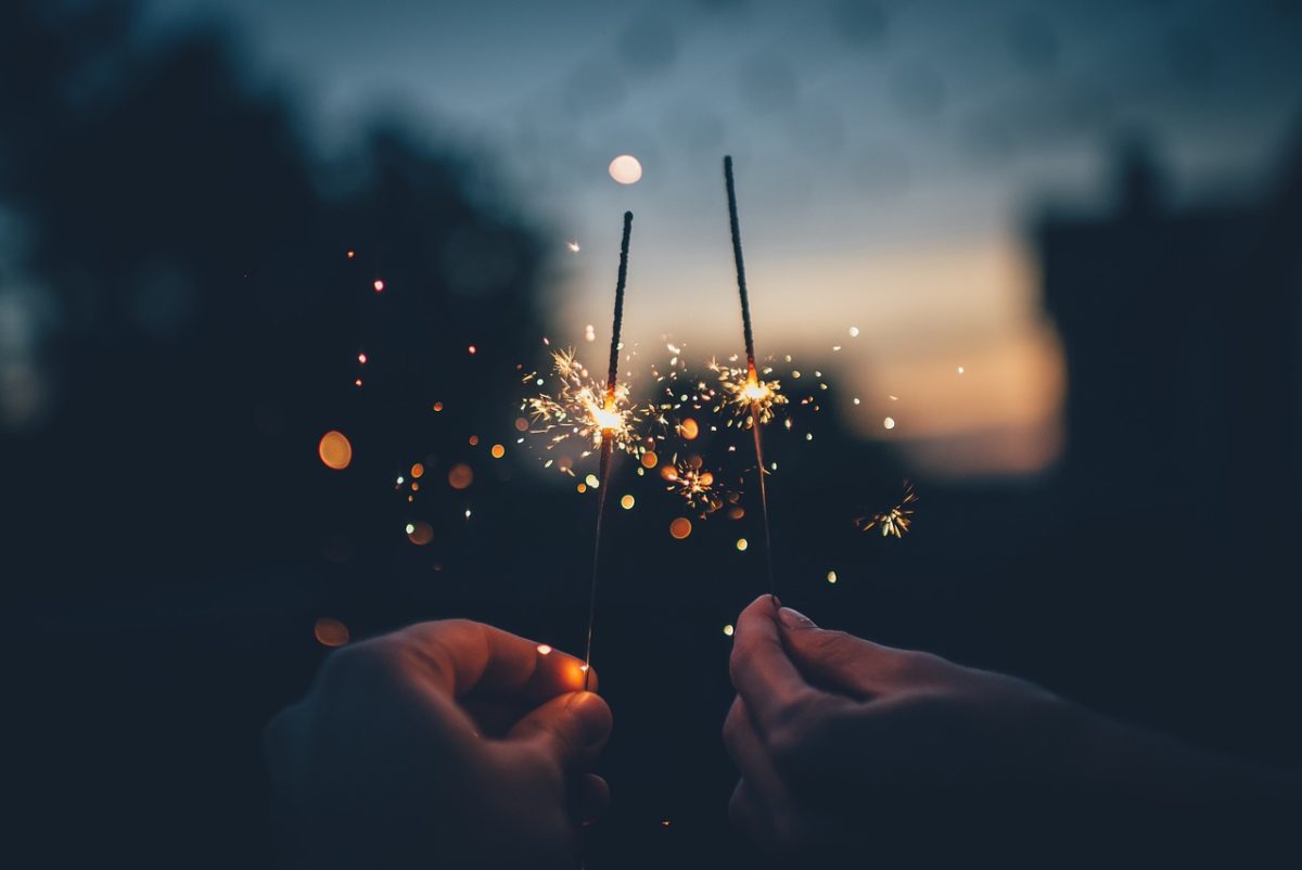 Prosit Neujahr Feuerwerk