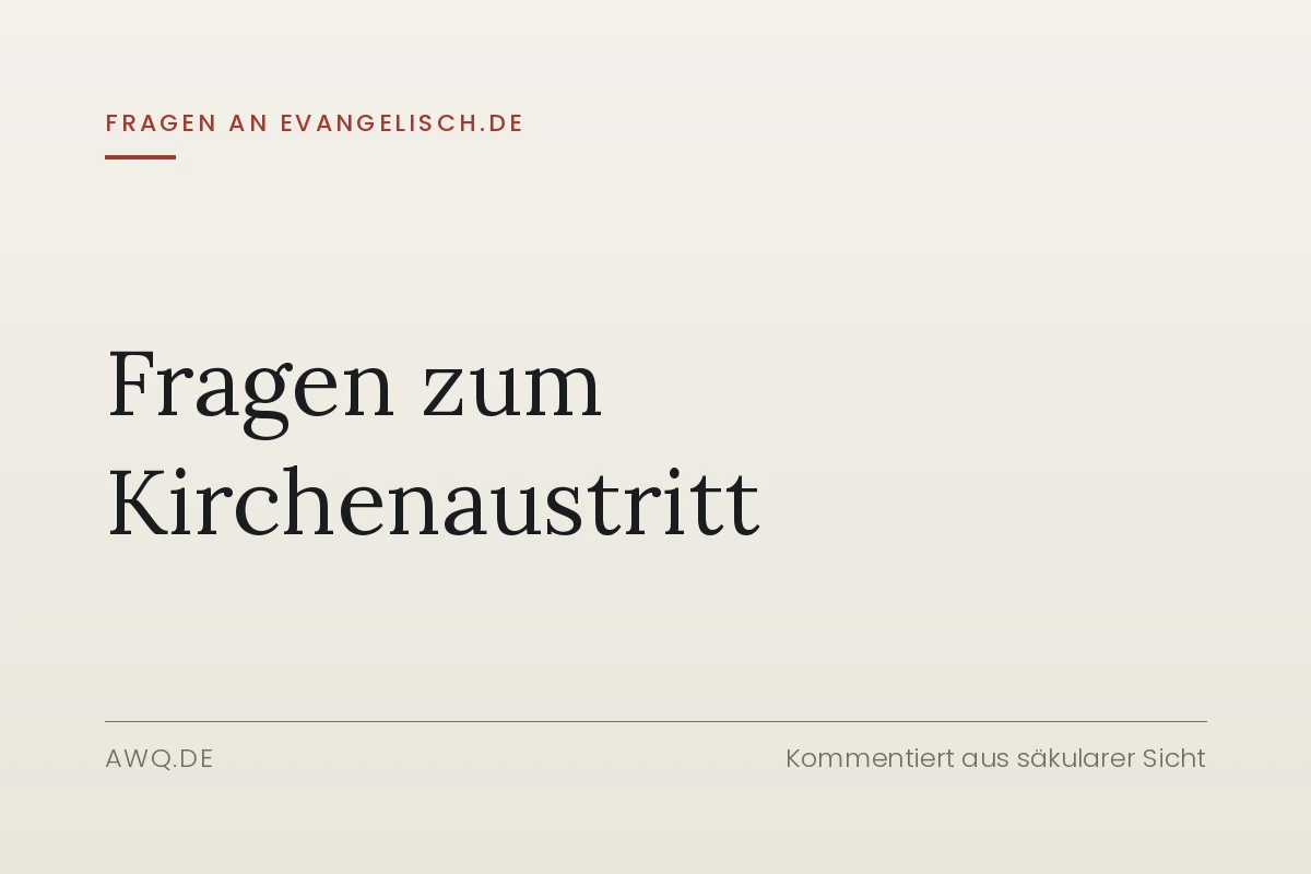 Fragen zum Kirchenaustritt